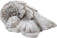 Kivora B.V. Pierre tombale pour animaux de compagnie Chien dormant dans une aile d'ange Statue Perte d'animal de compagnie Sympathie Marqueur de tombe Chien commémoratif Cadeau de sympathie pour jardin Jardin Chien