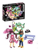 PLAYMOBIL Monster High Saint-Valentin Date | Draculaura et Clawd avec banc et accessoires | Jouet pour enfants dès 5 ans | 72043