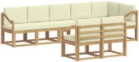 vidaXL - Bankenset - 8-delig - Wit en crèmekleurig - Polyester