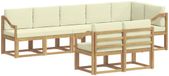 vidaXL - Ensemble de canapés - 8 pièces - Blanc et crème - Polyester
