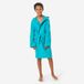 Peignoir 500 en microfibre à capuche pour enfants compact turquoise