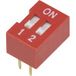 TRU COMPONENTS 704824 DSR-02 Interrupteur DIP Nombre de pôles 2 Type coulissant 1 pièce(s)