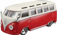 Bburago VW T1 Bus Samba, rood-wit - modelauto 1:32