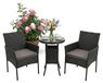 Merkloos / Sans marque Relaxdays Tuinset - 2 persoons - rotan look - zwart