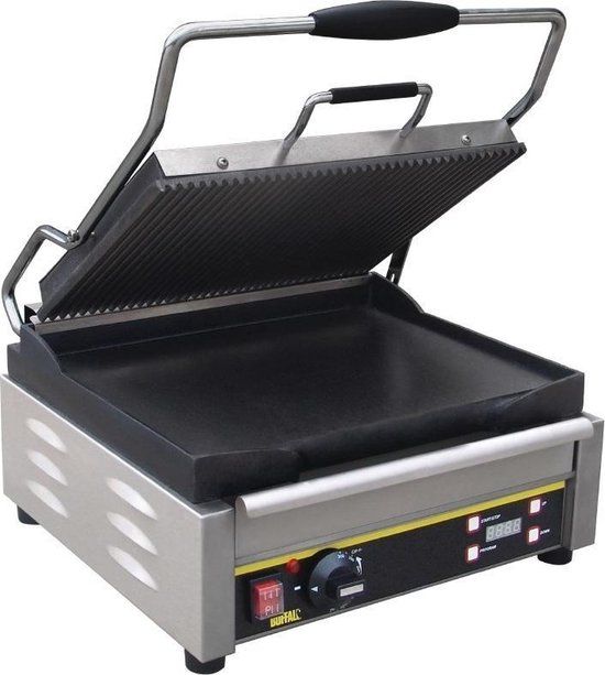 Buffalo Contact Grill XL - Gegroefd/Glad - 2200W - Zwart