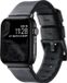 By Qubix Apple Watch Band Leer + Siliconen Zwart 44mm/45mm/46mm/49mm