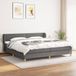 Maison Exclusive - Sommier à lattes de lit avec matelas Gris foncé 200x200cm Tissu
