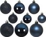 Decoris Kerstballen - 30 stuks - Donkerblauw - Kunststof