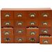 Commode Vintage 16 Tiroirs Bois Petit Bureau À Domicile (50 X 10 X 35 Cm)