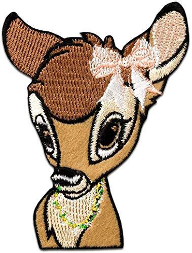 Mq Bambi hoofd - patch patch patch - ca. 6 x 8 cm