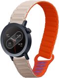 kwmobile sporthorloge band geschikt voor CMF Watch Pro 2 / Watch Pro 1 bandje - Smartwatch of activity tracker polsband - Met magneetsluiting - In beige / oranje