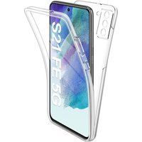 Phonillico® Hoesje voor Samsung S21 FE 5G - 360 Volledig transparant Hoesje 2 Voor Achter In elkaar grijpende Onderdelen