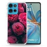 Cokitec Motorola G75 5G Pioenroos Bloem Versterkte Hoes