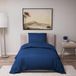 TRANKIELO® - Housse de couette bleu foncé 135x200 cm - Microfibre, certifié, 2 pièces