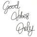 Marynee Good Vibes Only muurdecoratieborden, metalen letters, muurdecoratie, inspirerende muurstickers voor kamer, kantoor, thuismuur, 22 x 15 cm, zwart