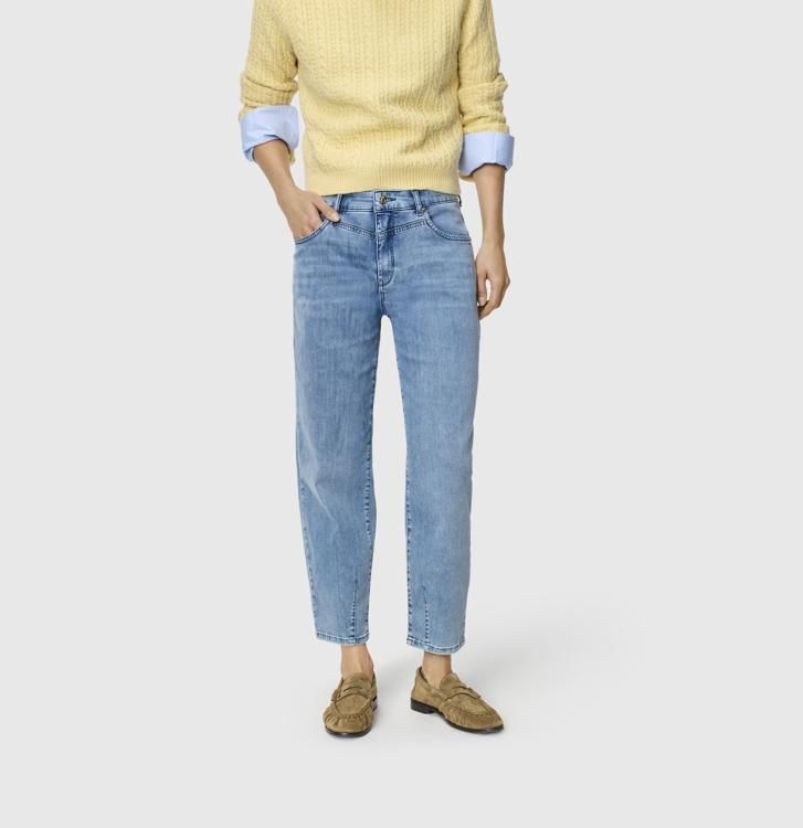 MAC BOBBIE straight leg jeans medium blue denim