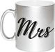 Bellatio Decorations Shoppartners Bv Zilveren Mrs cadeau mok / beker - 330 ml - keramiek - koffiemokken / theebekers