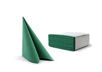 Alvotex CHIC Airlaid 50 servetten, stofachtig, hoogwaardige, wegwerpservetten, groen, 40 x 40 cm