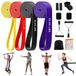 Bands de fitness set met handgrepen en oefenhandleiding