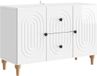 vidaXL TV-kast met lade Hoogglans Wit 89 x 34,5 x 60 cm Bewerkt hout