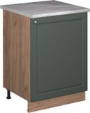 Vicco Wastafelkast Fame-Line, Groen-Goud Landhuis/Goudkleurig Eiken, 60 cm