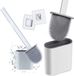 PARENCE.- Platte siliconen toiletborstel - Toilet- of badkamerreiniging - Muur- of vloerophanging - Antidruppel, antibacterieel