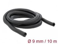 Delock Braided Sleeving self-closing 10 m x 9 mm black