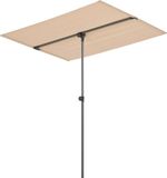 pro.tec Parasol 360° Carsoli Rechthoekig Zandkleurig 180x130 cm