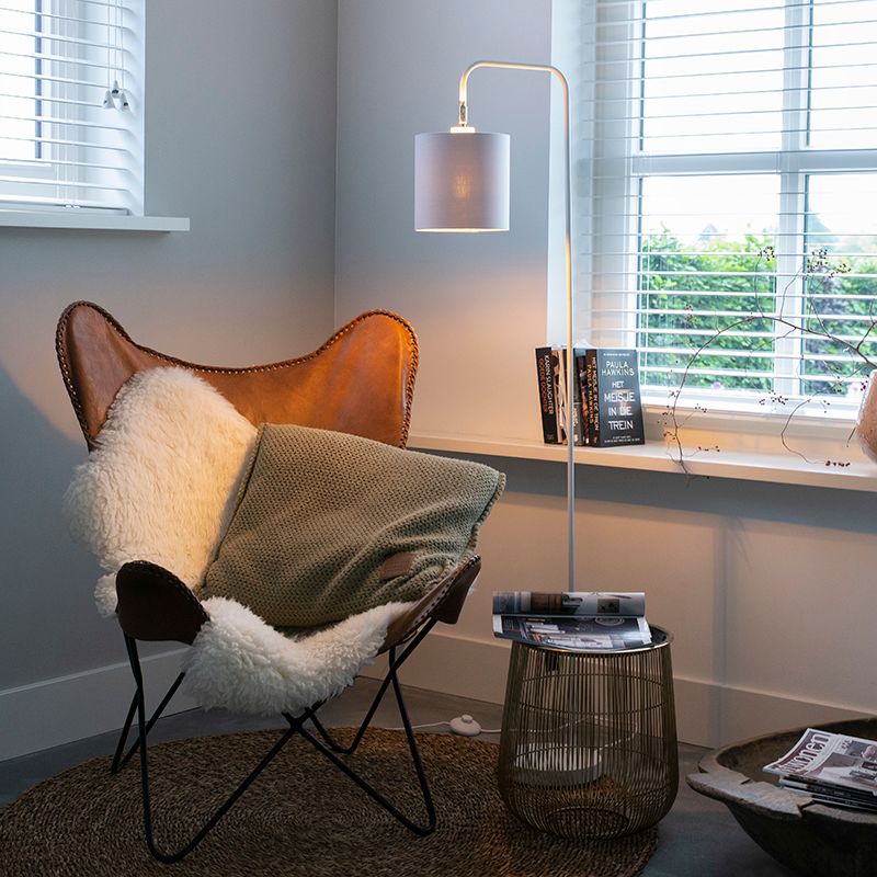 QAZQA Lofty - Moderne Vloerlamp - Wit