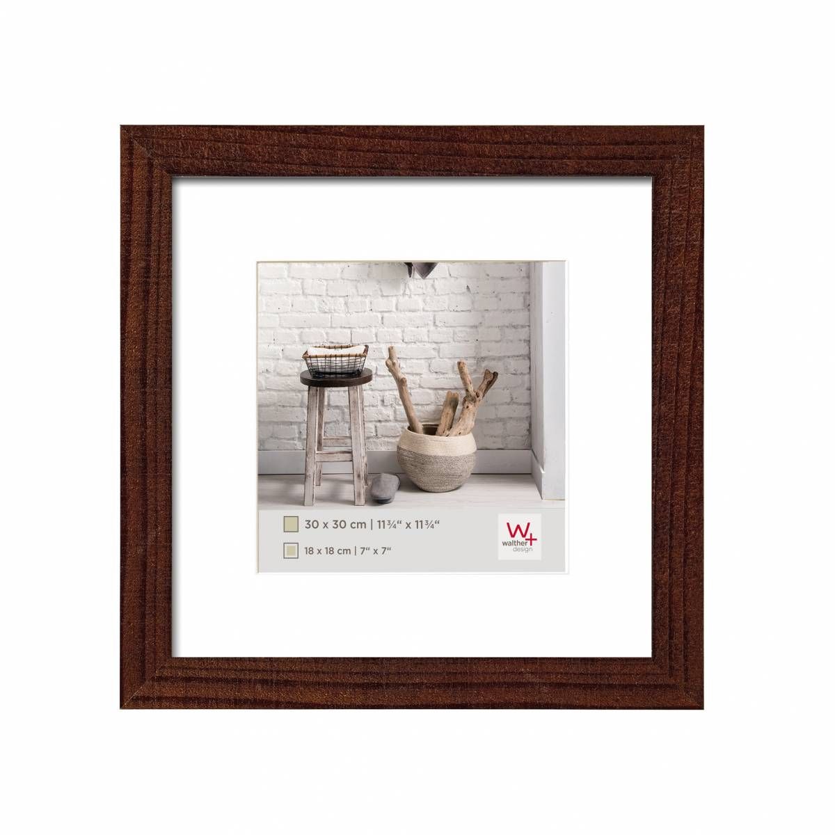 Walther HO330N Fotolijst - Hout - Bruin - Vierkant - 34,5 x 34,4 cm