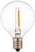 HOFTRONIC G40 LED Filamentlamp E12 - 3 Volt 0,6 Watt 30 lumen - 2700K warm wit - 15.000 branduren