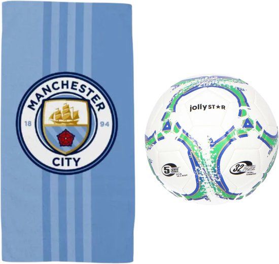4KidsOnly Manchester City strandlaken + Jollity voetbal