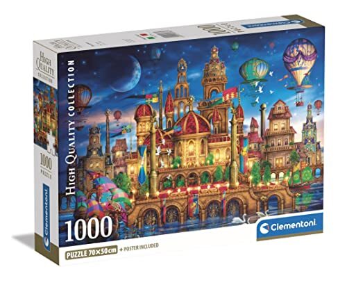Clementoni Collection-Downtown-1000 puzzel voor volwassenen, Made in Italy, meerkleurig, 39778