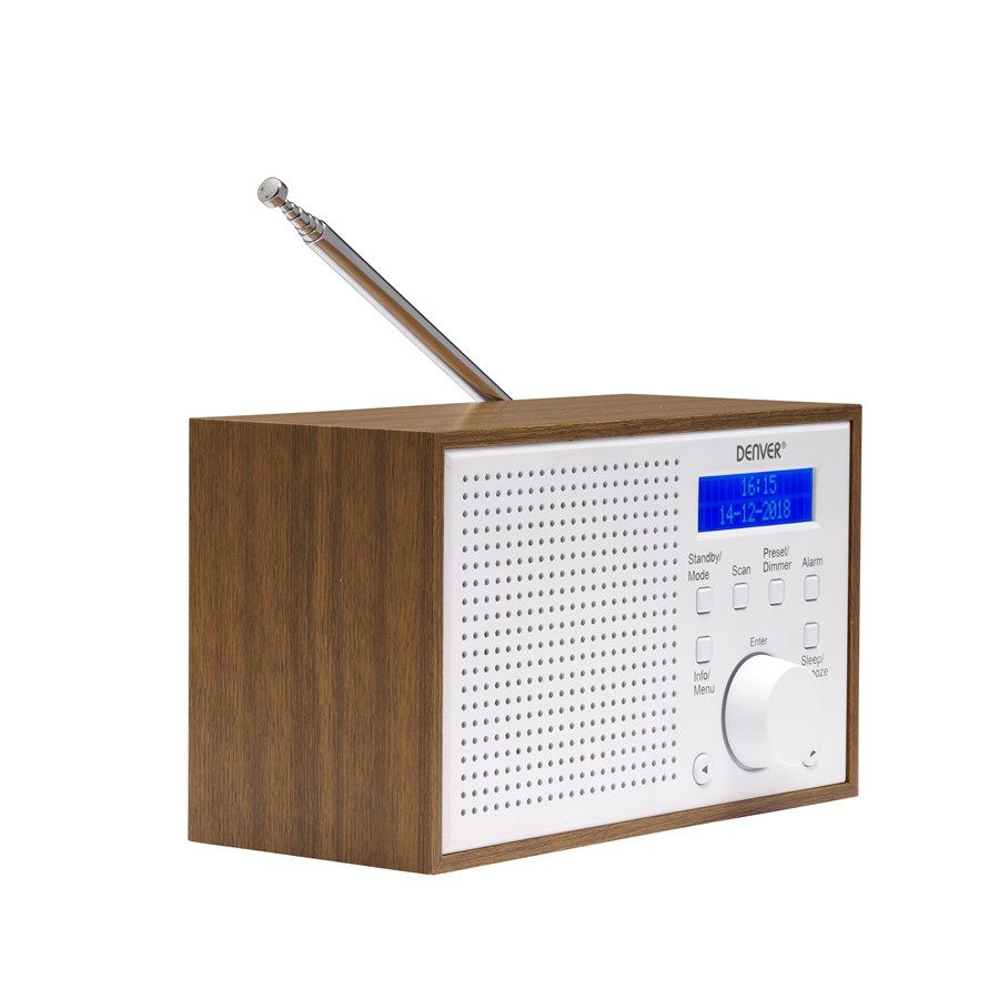 Denver DAB-46WHITE Internet Radio - DAB/DAB+/FM - Brown/White