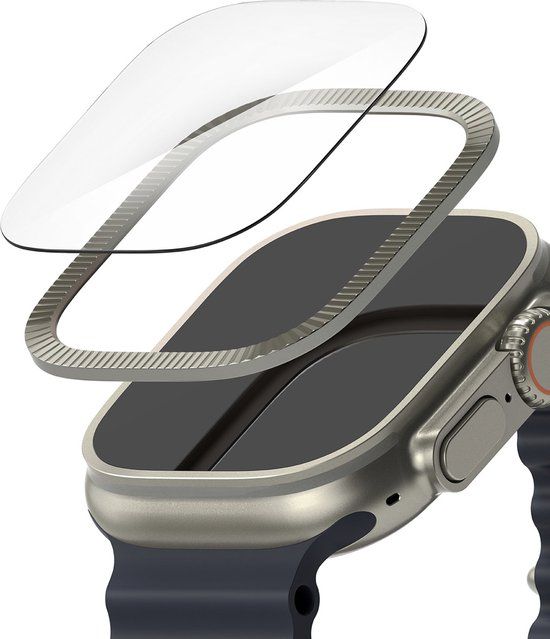 Ringke Bezel Styling + Screenprotector Apple Watch Ultra 49mm - Fluted Titanium