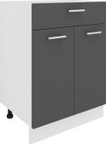 VCM Keukenkast breedte 60 cm Ladeblok Keuken Keukenmeubels Esilo Wit / Antraciet