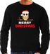 Bellatio Decorations Leuke dieren Kersttrui - christmas uil - Kerst sweater - zwart - voor heren L