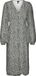 VERO MODA VMSMILLA LS V-NECK CALF DRESS WVN GA Maxi jurk Dames XS Polyester Lange mouw Print Knopen Snow White Lente/Zomer 2024