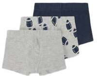 NAME IT NAME IT MINI boxerhort - set van 3 grijs melange/donkerblauw