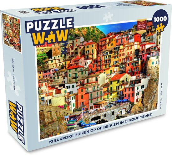 MuchoWow Puzzel Kleurrijke huizen op de bergen in Cinque Terre - Legpuzzel - Puzzel 1000 stukjes volwassenen