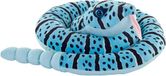 Wild Republic Pluche ratelslang knuffel - 91 cm - blauw