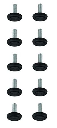 cyclingcolors 10 x nivelleringspoten voor meubels, schroef, M6 x 17, kunststof poten, verstelbaar, verstelbaar