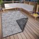 Hanse Home Pangli Outdoor tapijt, weerbestendig, omkeerbaar, Scandinavische stijl, boho, waterdicht, effen, geometrisch, 3D-effect, voor tuin, balkon, terras, woonkamer, zwart, 160 x 230 cm