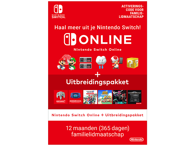 Nintendo 365 Days Switch Online Membership (family) Digital Code NL
