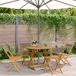 Gris Polypropylène Bois Massif 302240 Ensemble À Manger De Jardin 5pcs-salon De Jardin-ensemble Repas D'Extérieur