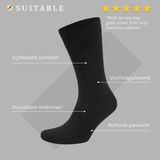 Suitable Sokken 3-Pack Zwart - Maat 39-42 - Heren - Halfhoge sokken