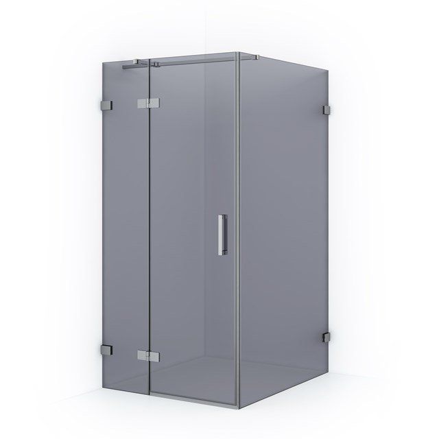 Maxaro Douchecabine Diamond 120x100cm 8mm Rookglas Veiligheidsglas Chroom