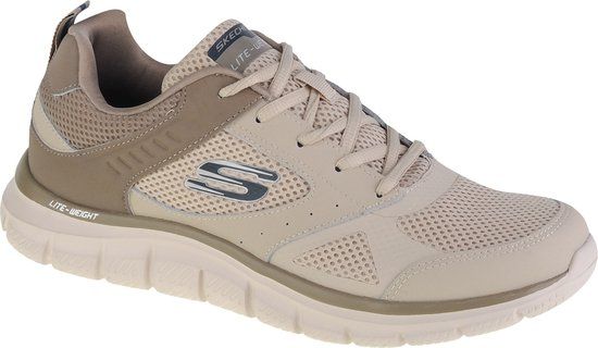 Skechers Track Syntac Heren Sneakers - Beige - Maat 45 - Memory Foam - Lente/Zomer 2024