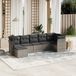 Maison Exclusive - Ensemble de meubles de jardin 7 pièces avec canapé et coussins, gris, en polyrotin