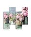 Homemania Wandfoto, motief: bloemen, 4 stuks, voor woonkamer, slaapkamer, meerkleurig, 76 x 0,3 x 50 cm, HM204PMDF126, MDF